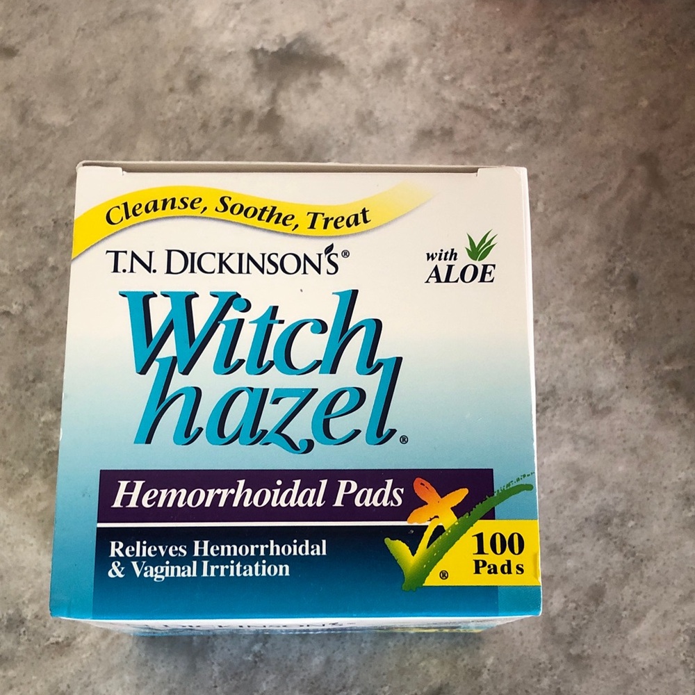 Witch Hazel Hemorrhoidal Pads - Aloe, Blue/White
